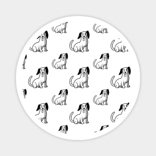 funny cartoon beagle dog pattern Magnet